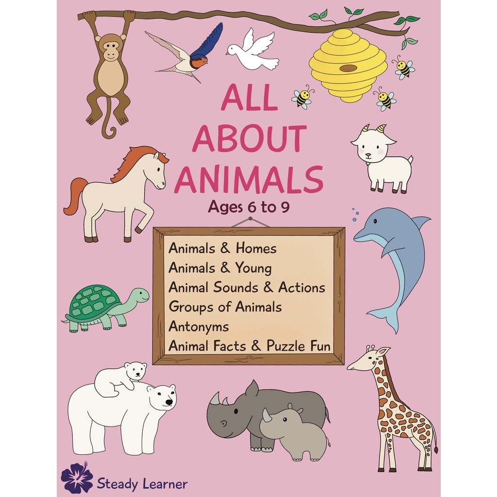 Puzzles About Animal Facts for Children (Ages 6 to 9) includes Antonyms,  Synonyms, Collective Nouns | Shopee Singapore