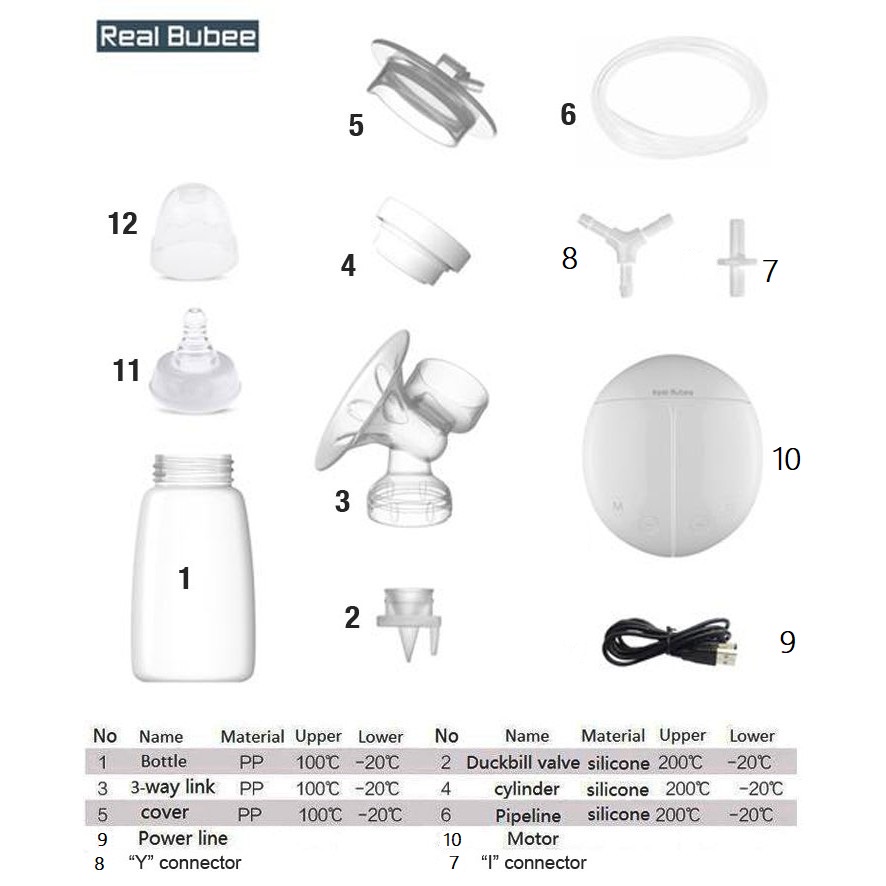 Real Bubee Breast Pump Spare Parts Real Bubee Electric Manual Breastpump Sondkoo Original New Shopee Singapore