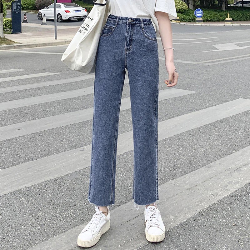 Suihyung Jeans For Women High Waist Cotton White Harem Mom Jeans Spring New Plus Size Black Women Jeans Denim Pants Beige Blue High Quality Shopee Singapore