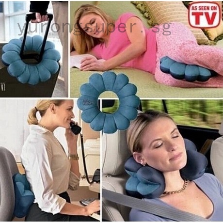 Clever Comforts Total Pillow Amazing Versatile Neck Massage Plum