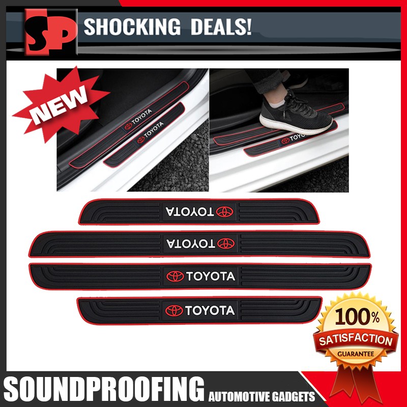 4pcs/Set Toyota car decal sticker Car Door Sill Protector Door Bumper Guard Protector Vios Altis