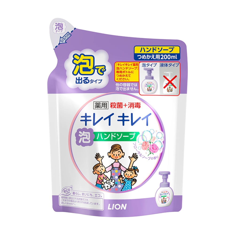 Kirei Kirei Anti Bacterial Foaming Hand Soap Refill 200ML Floral