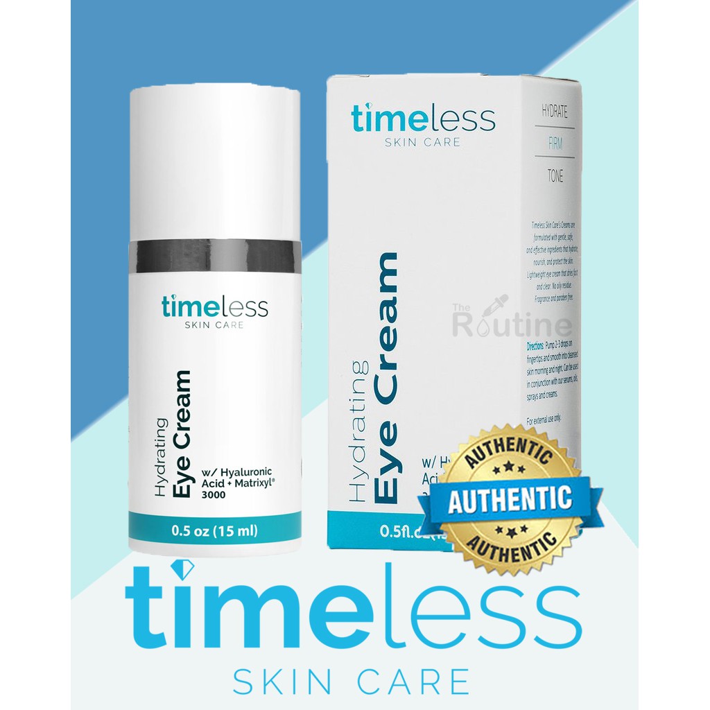 Hydrating Eye Cream by Timeless Skin Care (USA) 15ml Shopee Singapore