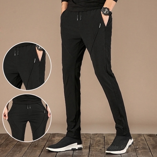 Fashion Long Pants Men Korean Casual Pants Summer Slim Fit Trousers