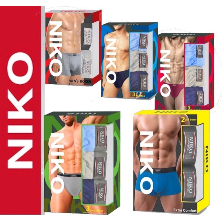 NIKO 3PCS/2PCS MENS COTTON BRIEFS/UNDERWEAR/BOXERS Shopee Singapore