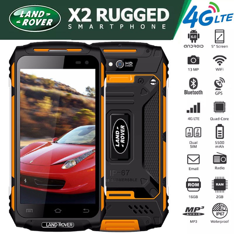 5" Land Rover Unlocked 4G LTE Rugged Android 6.0