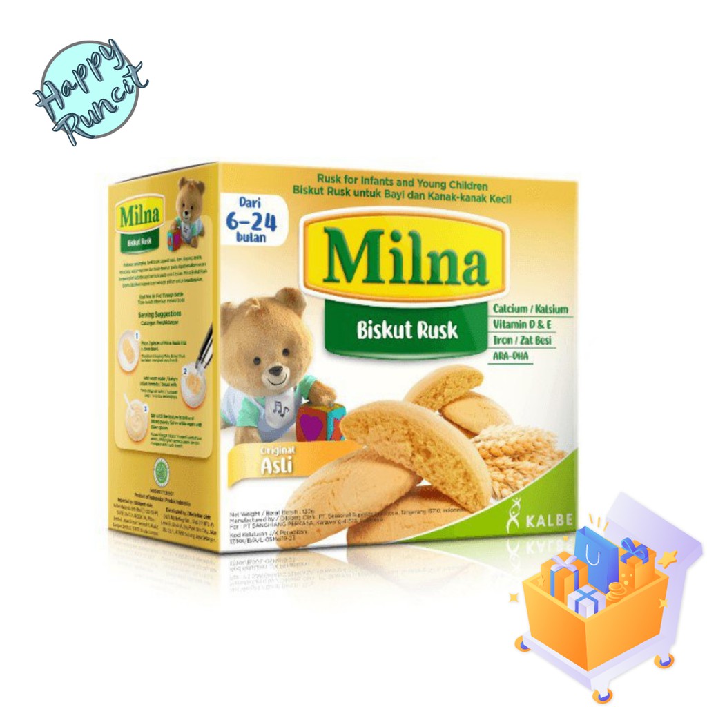 Shop Malaysia Milna Baby Rusk Biscuit 130g Biskut Rusk Milna Kalsium Vitamin D E Shopee Singapore