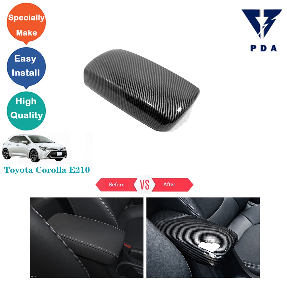 Carbon Fiber Storage Box Anti Kick Pad For Toyota Corolla Hatchback 2019-2020 