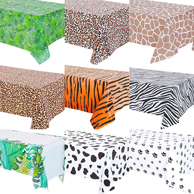 Woodland Animals Disposable Tablecloth 137x274cm Jungle Safari Animals