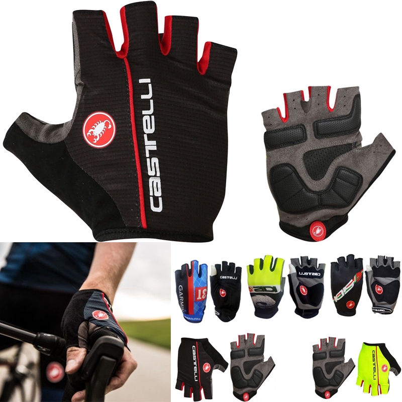 castelli fingerless cycling gloves