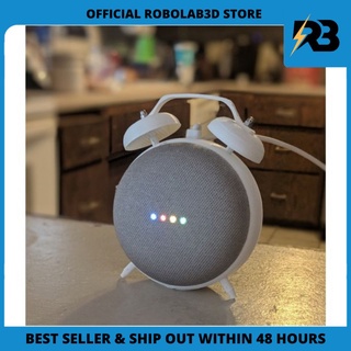 Google Home Mini OR Nest Mini Retro Alarm Clock Design Stand (3D Printed)