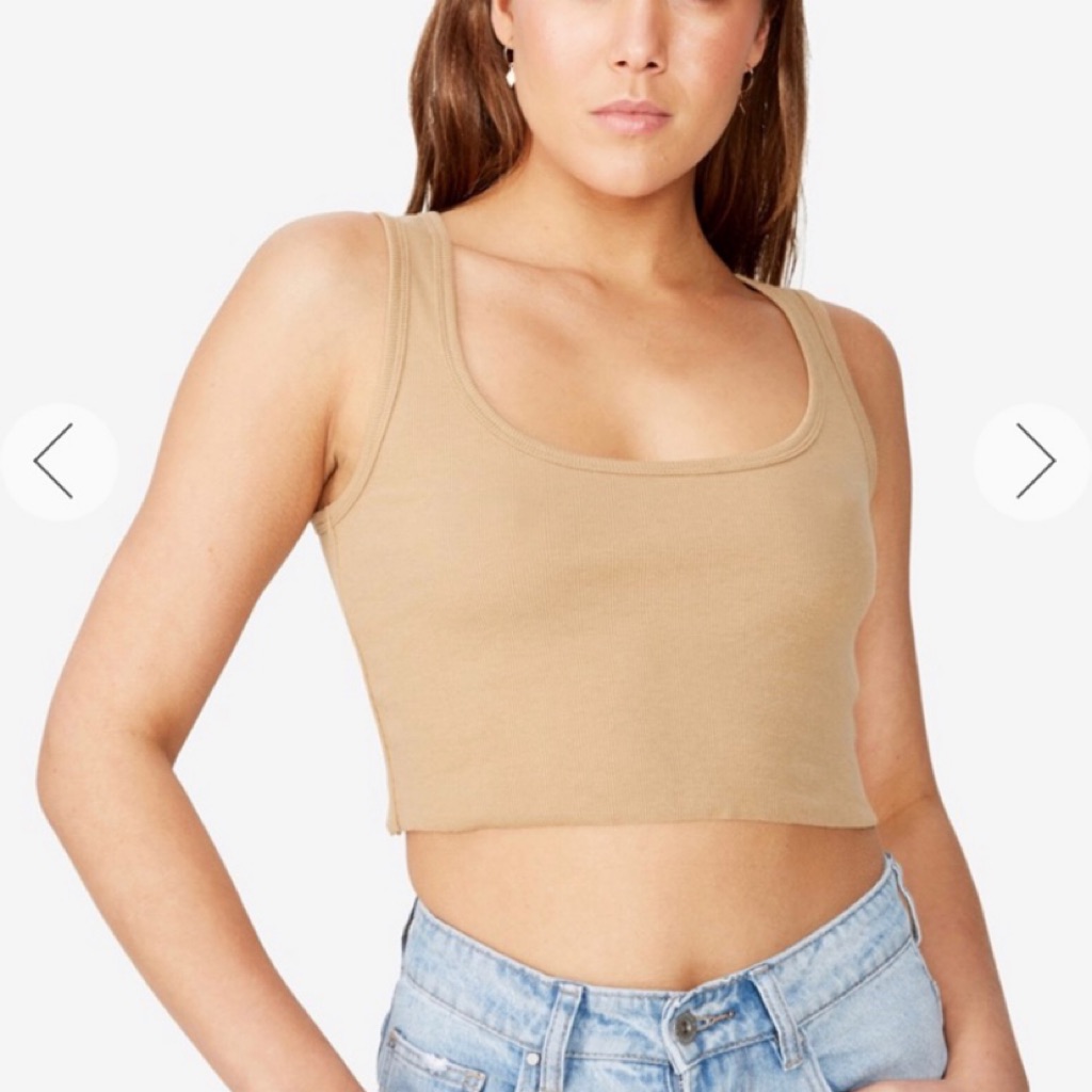 cotton crop tank top