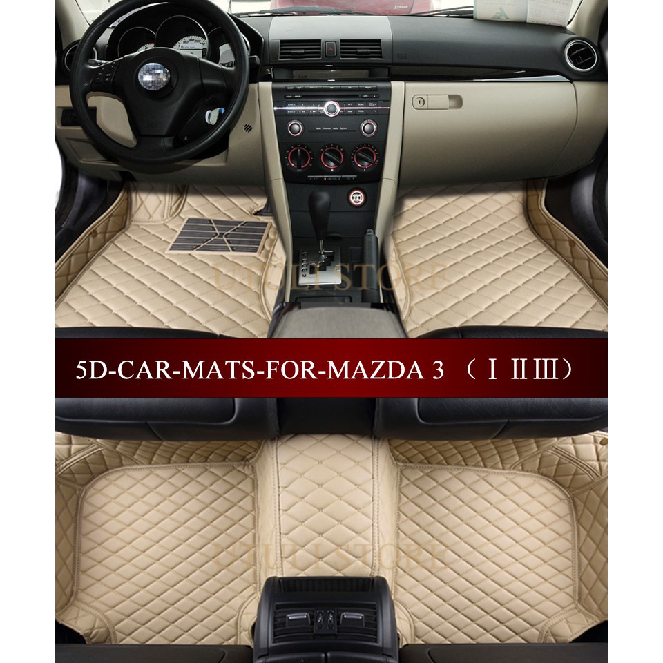 5d Leather Car Floor Mats Foot Carpet Mazda3 Mazda5 Mazda6 Cargo