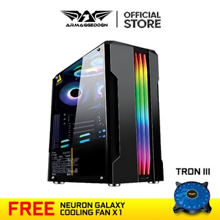 Armaggeddon Tron III ATX Gaming PC Chassis with Tempered Glass Side Panel