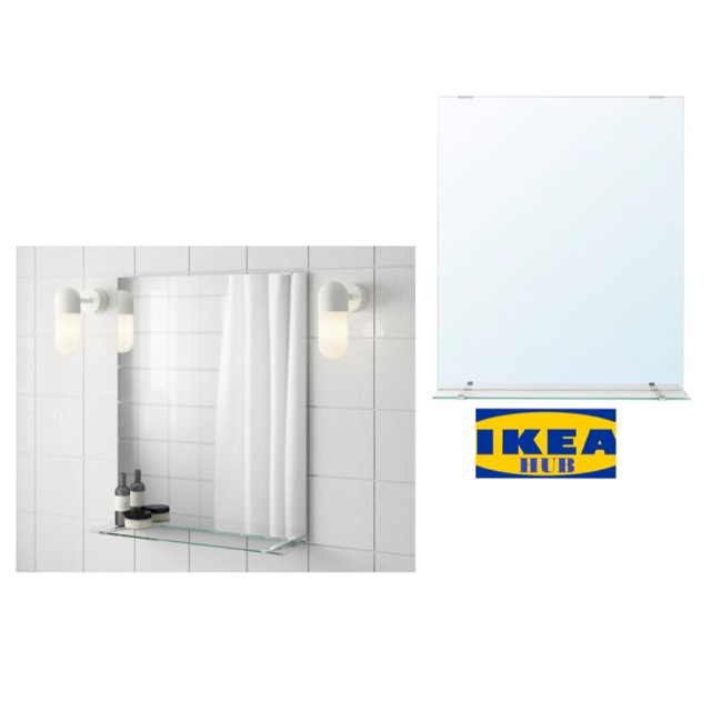 Readystock Ikea Fullen Toilet Mirror With Shelf Cermin Tandas Dengan Para Ik Shopee Singapore