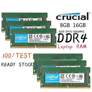 Crucial RAMS DDR4 8GB 16GB 2400MHZ SODIMM 1.2V Laptop memory DDR4 8GB 2133MHZ 260PIN notebook memoria ddr4 8GB 2666MHZ