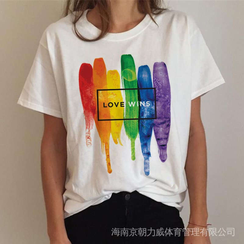 Lgbt Gay Pride Lesbian Rainbow top tees women tumblr japanese graphic tees women clothes couple clothes CDAR