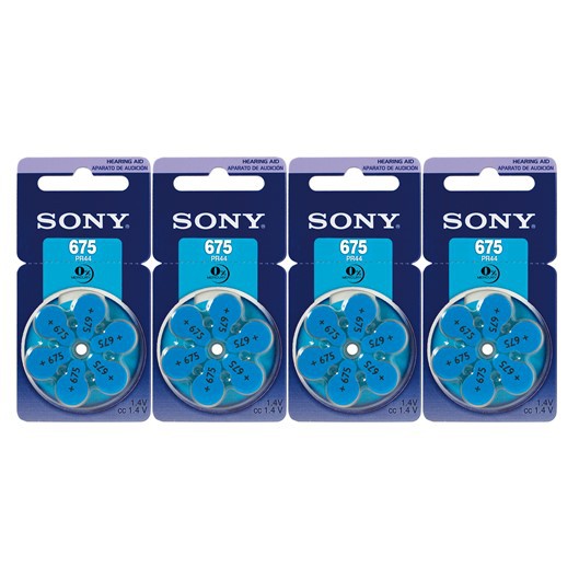 Bundle Of 4 Sony 675 Pr44 6pcs Hearing Aid Zinc Air Battery Pack Shopee Singapore