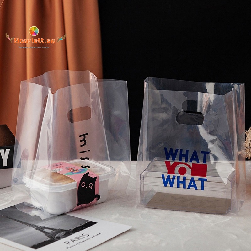 50pcs/set Clear Plastic Packaging Bag For Food Baking Candy Plastic