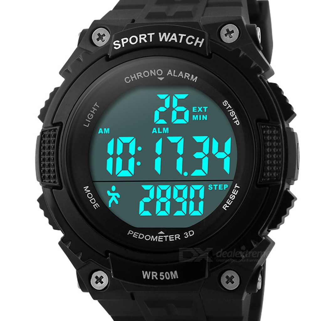 SKMEI 1112 50m Waterproof Outdoor Sports Wrist Watch - Black (1*CR2032) |  Shopee Singapore
