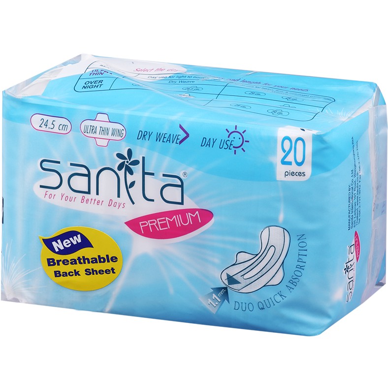 Sanita Sanitary Pad Ultra Thin Wings Sanita Tuala Wanita Bersayap Ultra Nipis Shopee Singapore