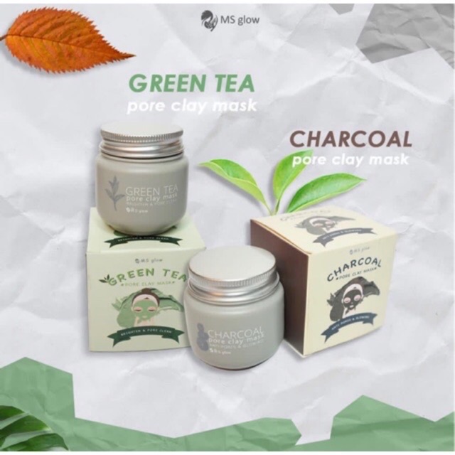 Ms Glow Clay Mask Green Tea Charcoal Msglow Mask Singapore