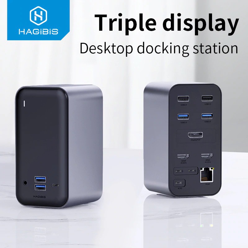 Sg Ready Stockhagibis Usb C Docking Station Triple Display Type C To K Hdmi Compatible Vga