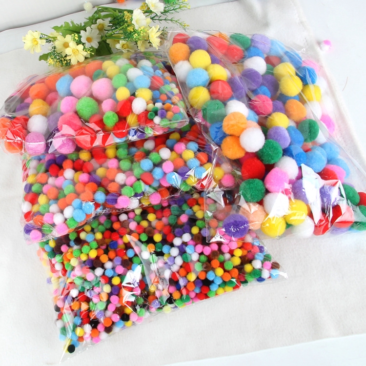 1cm 1.5cm 2.0cm 2.5cm 3.0cm 4.0cm 5.0cm Soft Mixed Round Shaped Pompom 