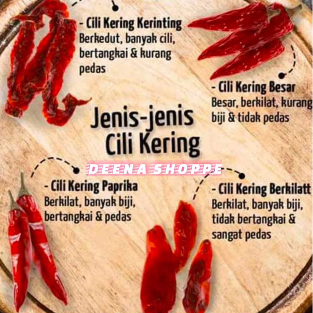 500gm Cili Kering Berkilat Pedas Lada Kering Dried Chilli Shopee Singapore