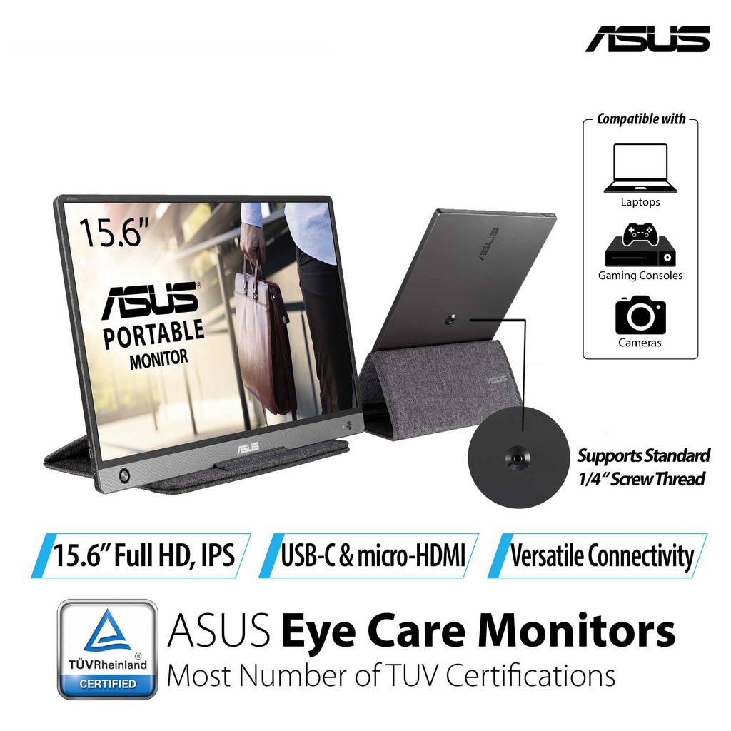 ASUS ZenScreen MB16AH Portable USB Monitor 15.6 inch, IPS, Full HD