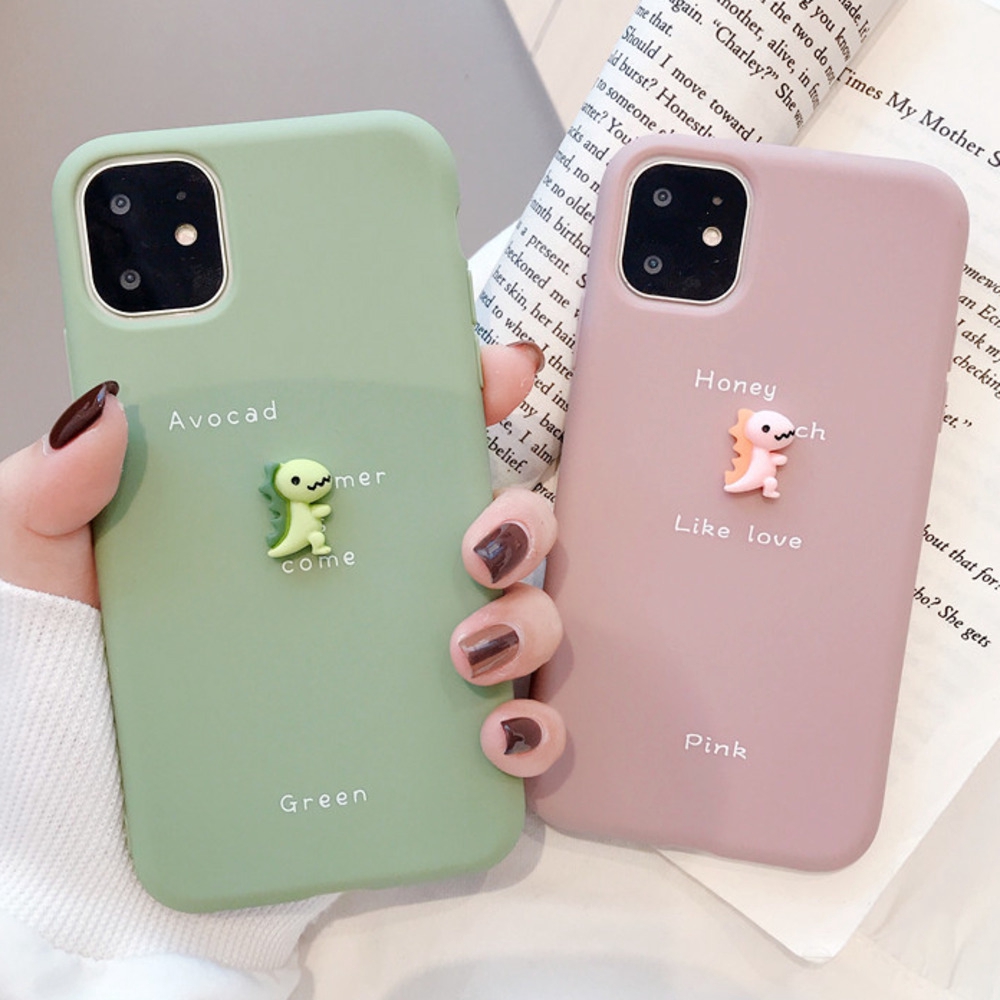 Cute 3d Dinosaur Cartoon Phone Case Iphone 11 Pro Max 6 6s 7 8 Plus X Xr Xs Max Soft Tpu Protective Cover Shopee Singapore