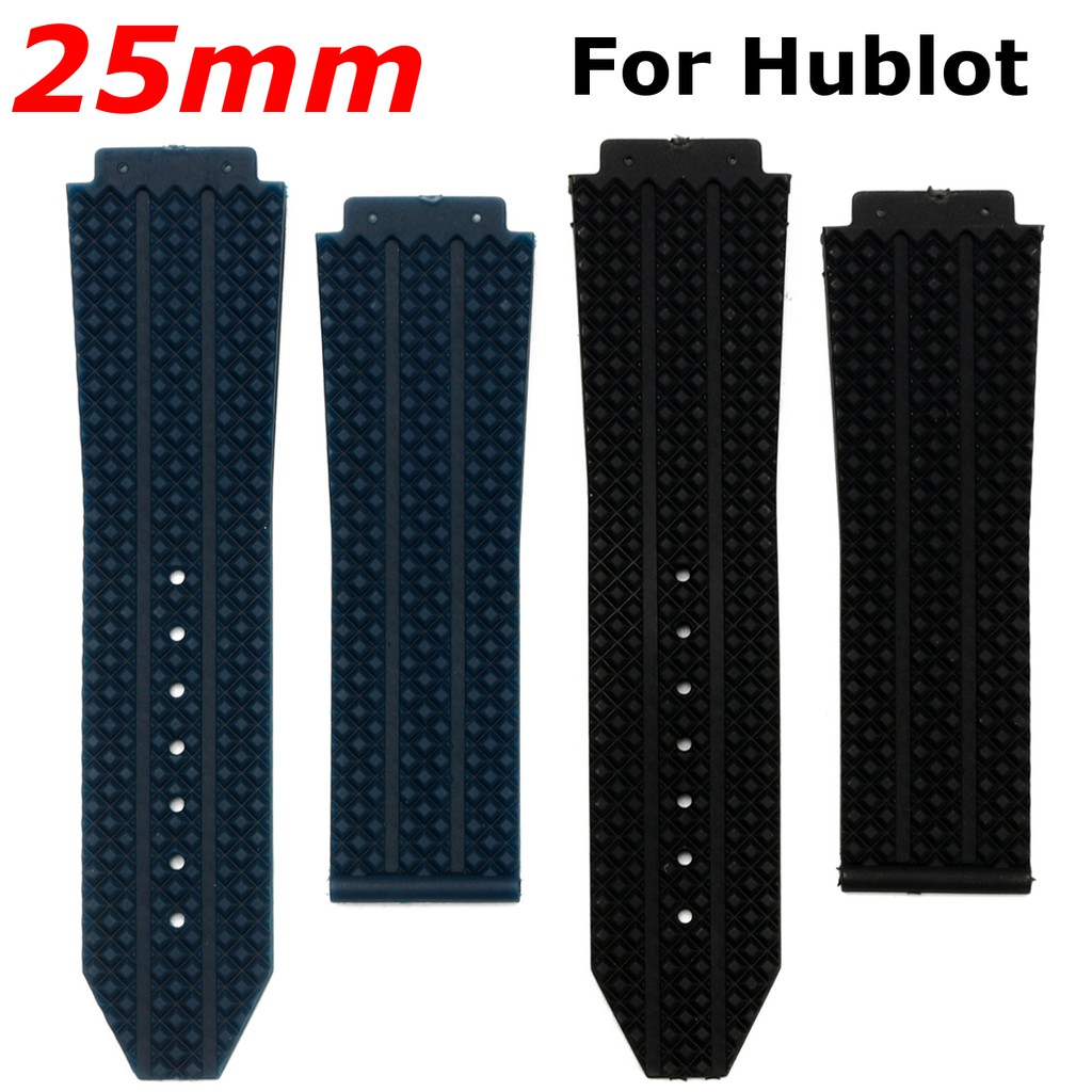 25mm Replacement Watchband Black Blue Silicone Rubber Watch Band Strap For Hublot For Bigbang New Shopee Singapore