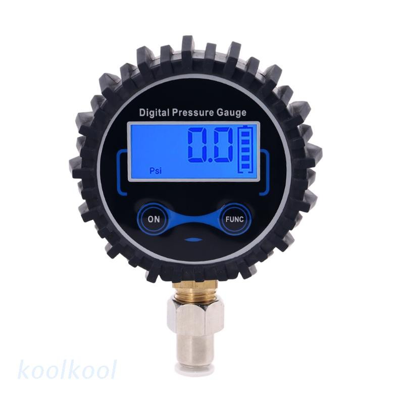 Kool 200psi Bar Kpa Kg Cm2 Digital Pressure Gauge With Straight Plug Fitting 6mm Outside Diameter Hose Shopee Singapore