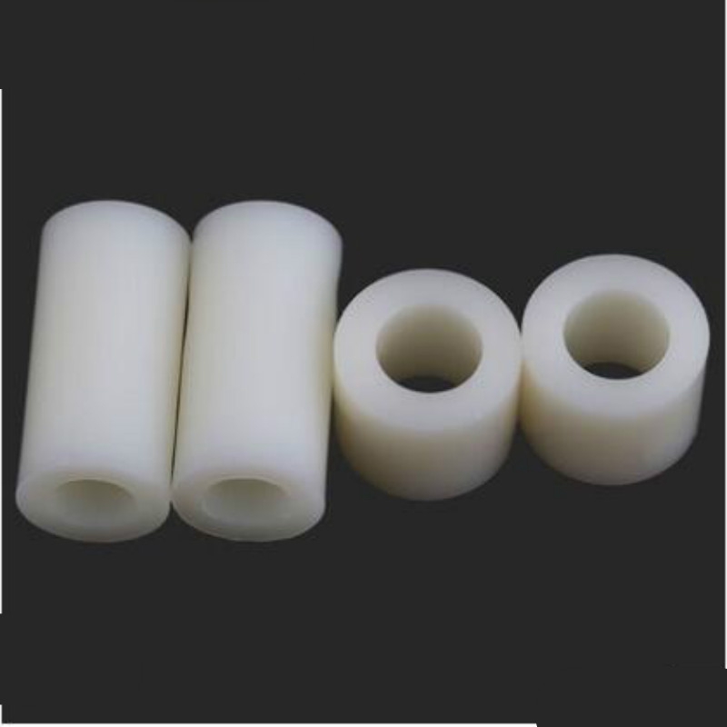 100 Pcs Plastic Washer Round Non Threaded Screws Fastener Hollow White M4 