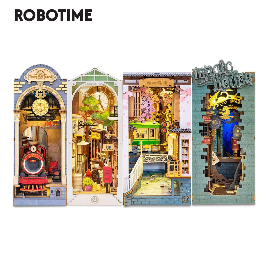 robotime rolife diy garden house book nook craft kit