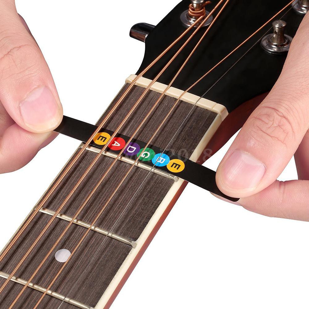 Guitar Fretboard Stickers Perfect Fingerboard Frets Map for Beginner Learner to Learn Notes Faster and Easier 2pcs Removable Vinyl Color Coded Note Decals 