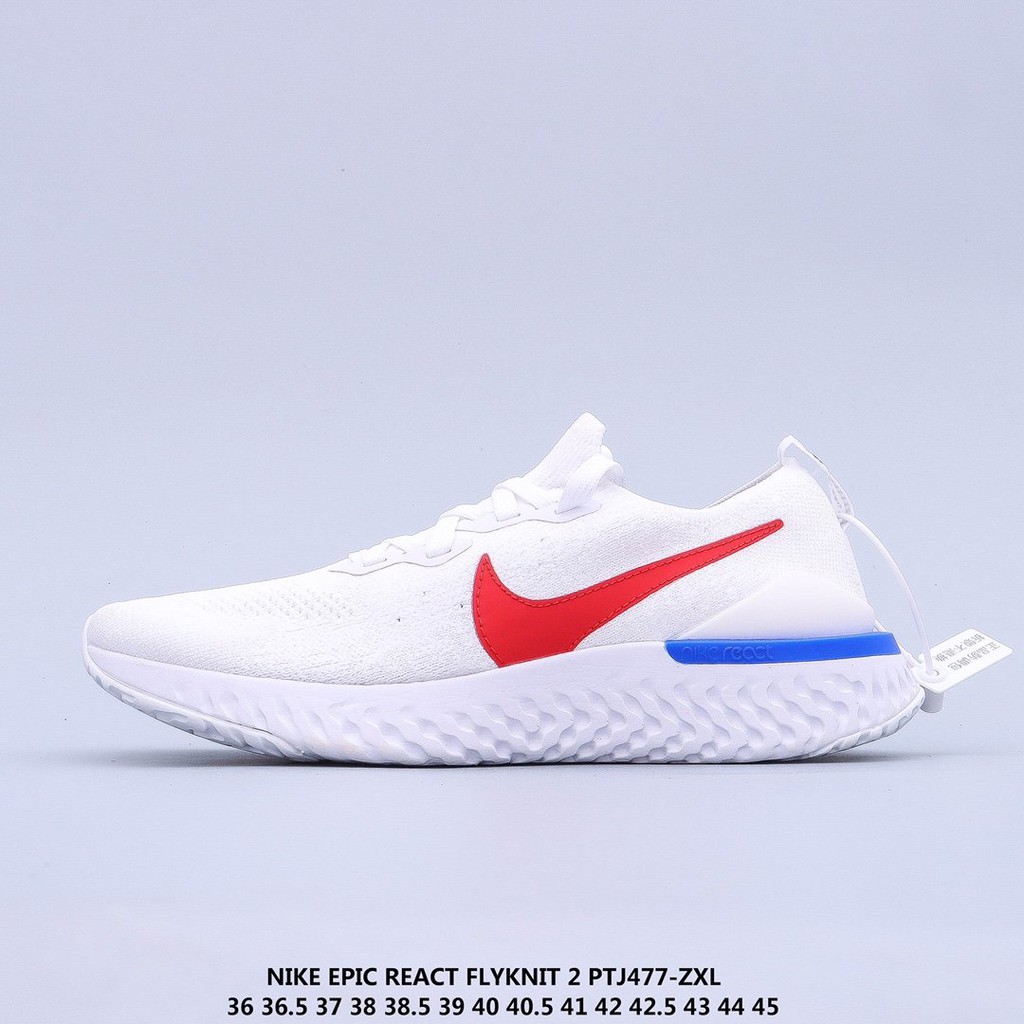 nike epic react red and white