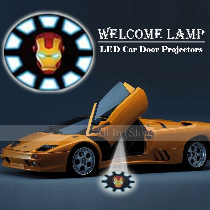 Car Door Projector Welcome Lights For Iron Man 124 Shopee