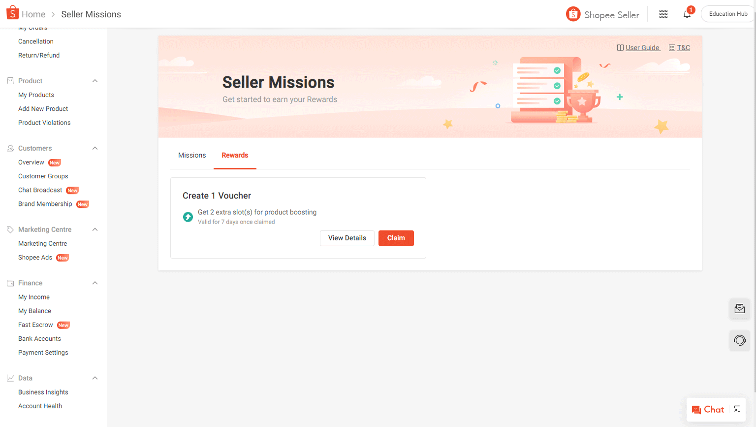 Seller Missions rewards | MY Seller Education [Shopee]