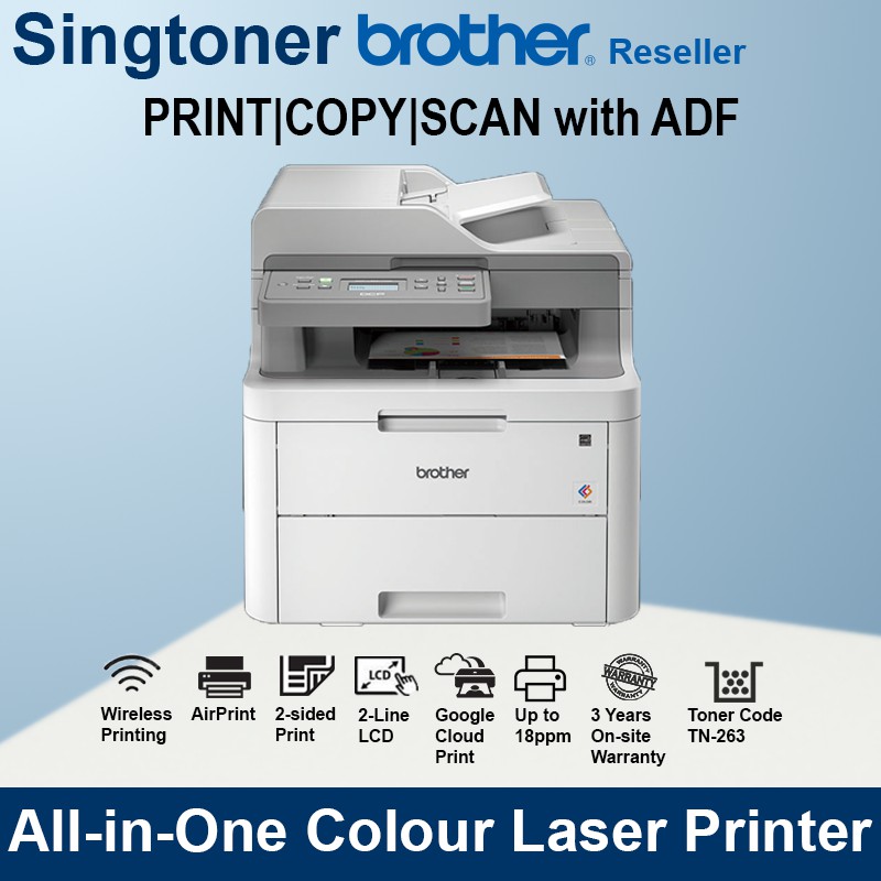 [Local Warranty] Brother DCP-L3551CDW Colour Laser MFP 18ppm L3551cdw ...