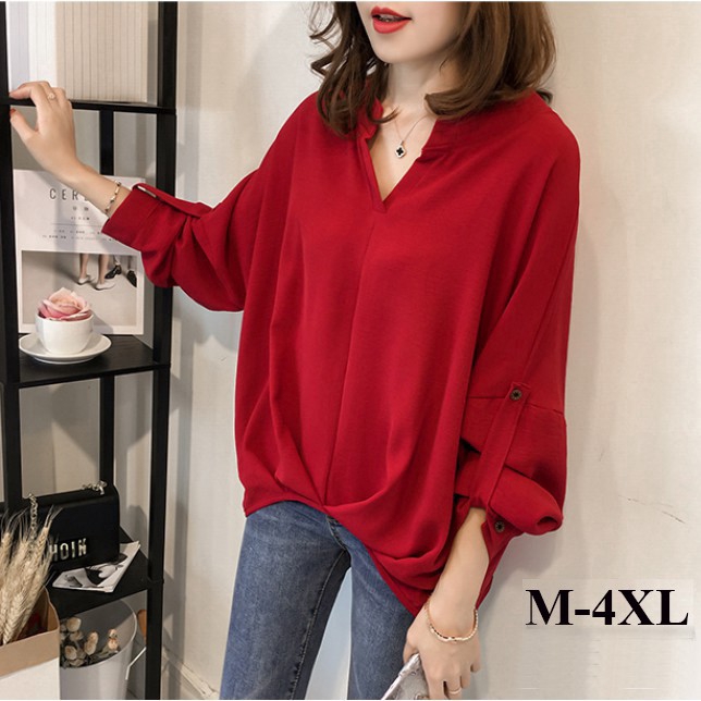 M 4xl Plus Size Shirt Blouse Plus Size Blouse Women Blouse Tops Ready Stock Shopee Singapore