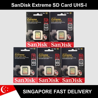 SanDisk Extreme SDXC SD Card 32GB | 64GB | 128GB | 256GB R-150MB/s Memory Card fast speed SDHC DSLR