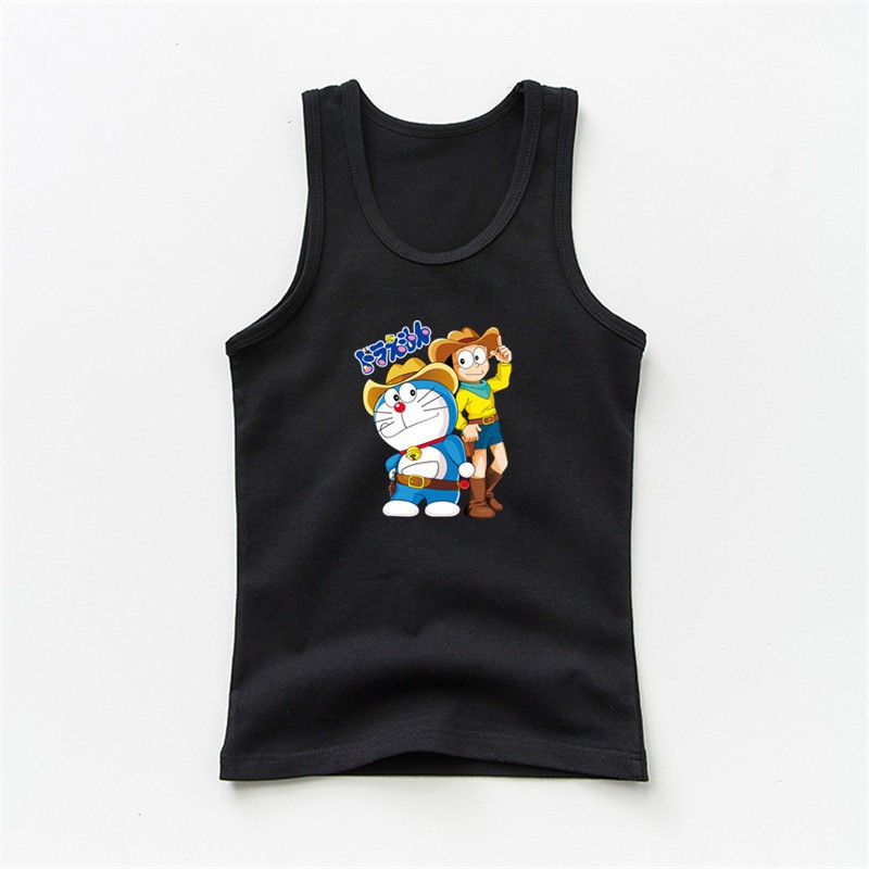 Baby Boys Tops Doraemon Girl Vest Kids Sleeveless Shirt Cotton - smg mario t shirt roblox