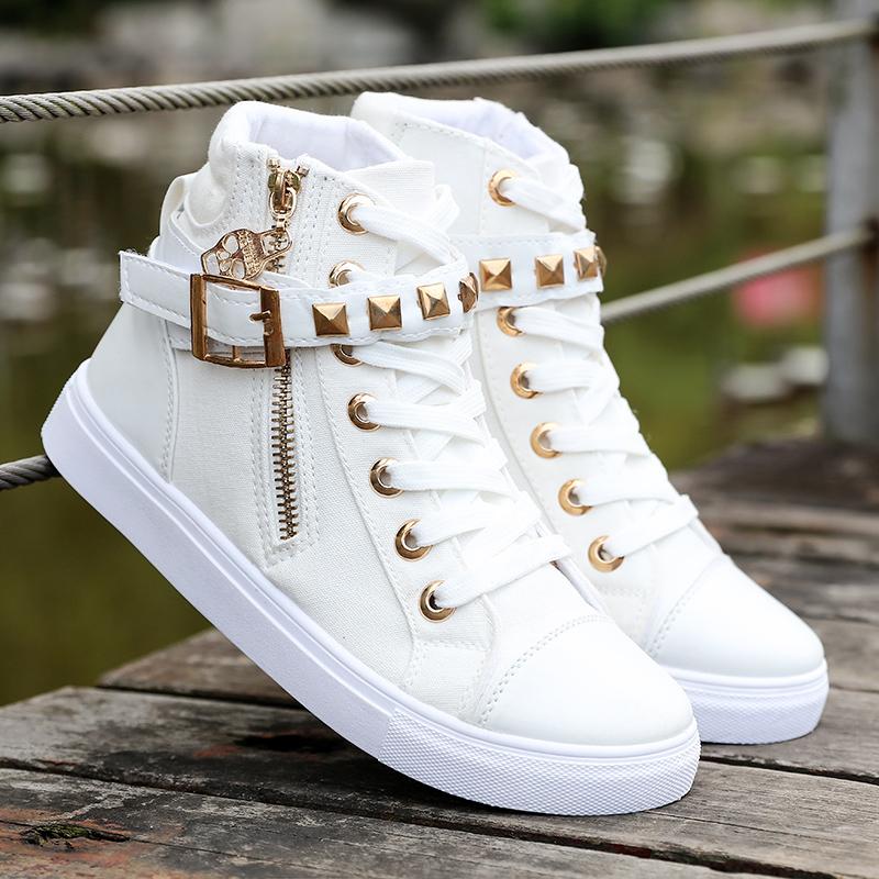 Young Student S Women S Shoes Sneakers Girls Spring And Autumn Female Big Kid Hight Top Cloth Shoes Girl S Canvas Shoes Casual Shoes Korean Style Shopee Singapore