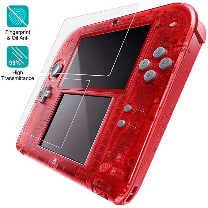 2pcs Set For Nintendo 2ds Tpu Screen Protector Shield Ultra Clear Shopee Singapore