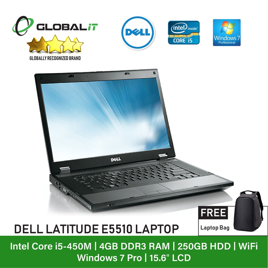 Refurbished Notebook Dell Latitude E5510 Laptop 15 6 Inch Lcd Intel I5 450m Shopee Singapore