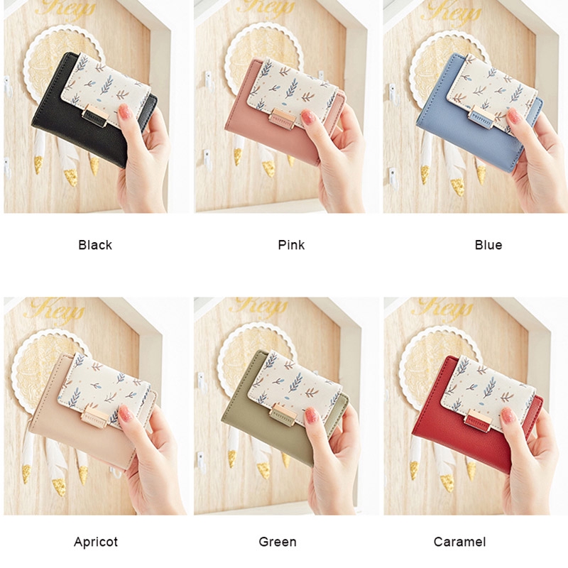 Image of Fashion Women Wallet Small Short Fold Purse Printing Contrast color Female Coin Purse  Pocket #8
