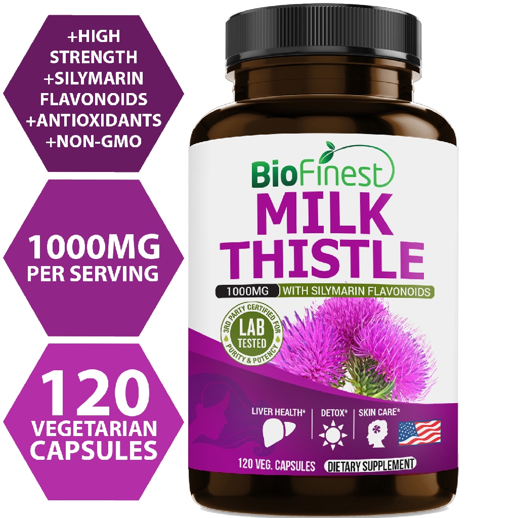 Biofinest Milk Thistle Extract 1000mg Silymarin Flavonoids Liver