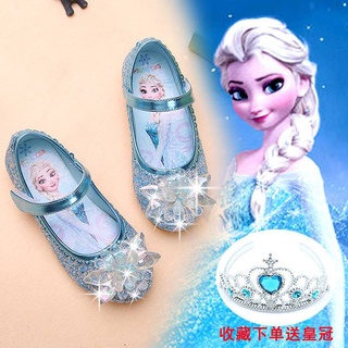 Girls Summer Sandals Princess Frozen Elsa Shoes kids Shoes Crystal shoes