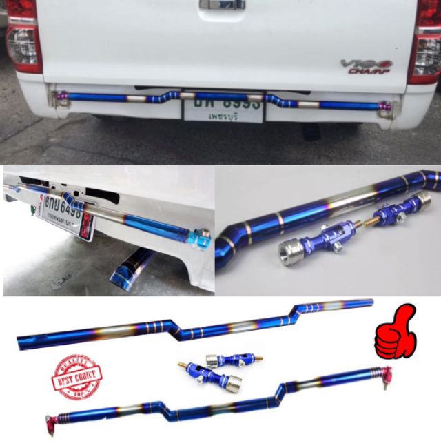 Shop Malaysia Car Universal Bumper Titanium Bar Thailand Crash Bull V C Shape With Joint Bracket 120cm Vigo Triton Dmax Ranger Navara Shopee Singapore